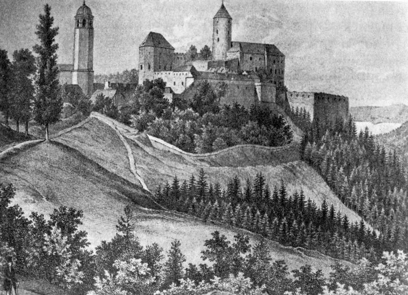 Hrad Sovinec roku 1848
