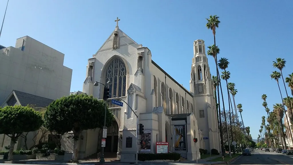 St James' Episcopal Church in Los Angeles, California, in the spring.