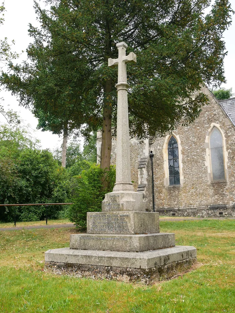 The War Memorial in the churchyard of Christ Church, Shooter's Hill.