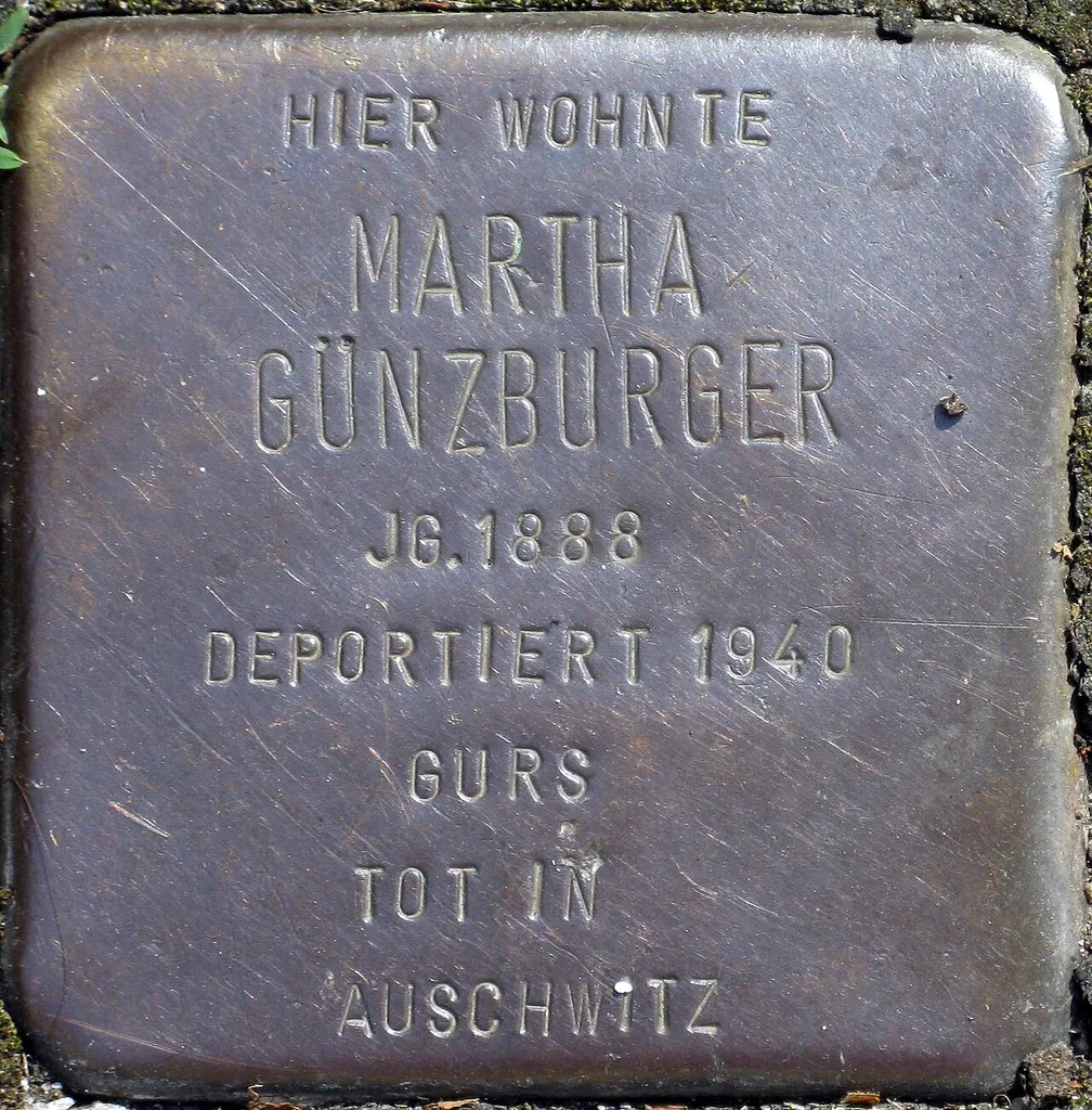 Stolperstein für Martha Günzburger, Günterstalstr. 29, Freiburg im Breisgau