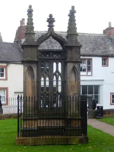 Monument to railway contractors in St Andrew's churchyard on north side of church