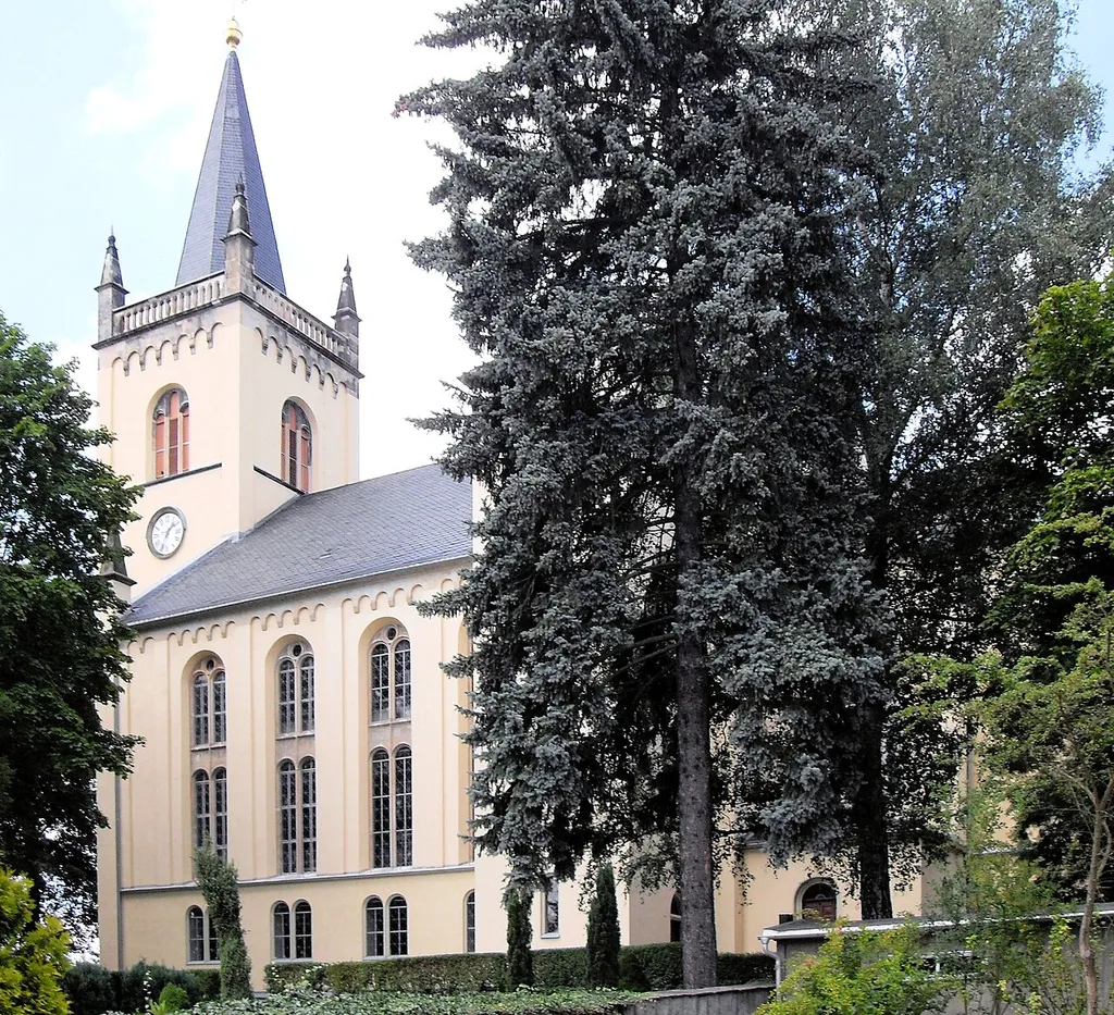 Südostseite der Kirche in Eppendorf, Landkreis Mittelsachsen