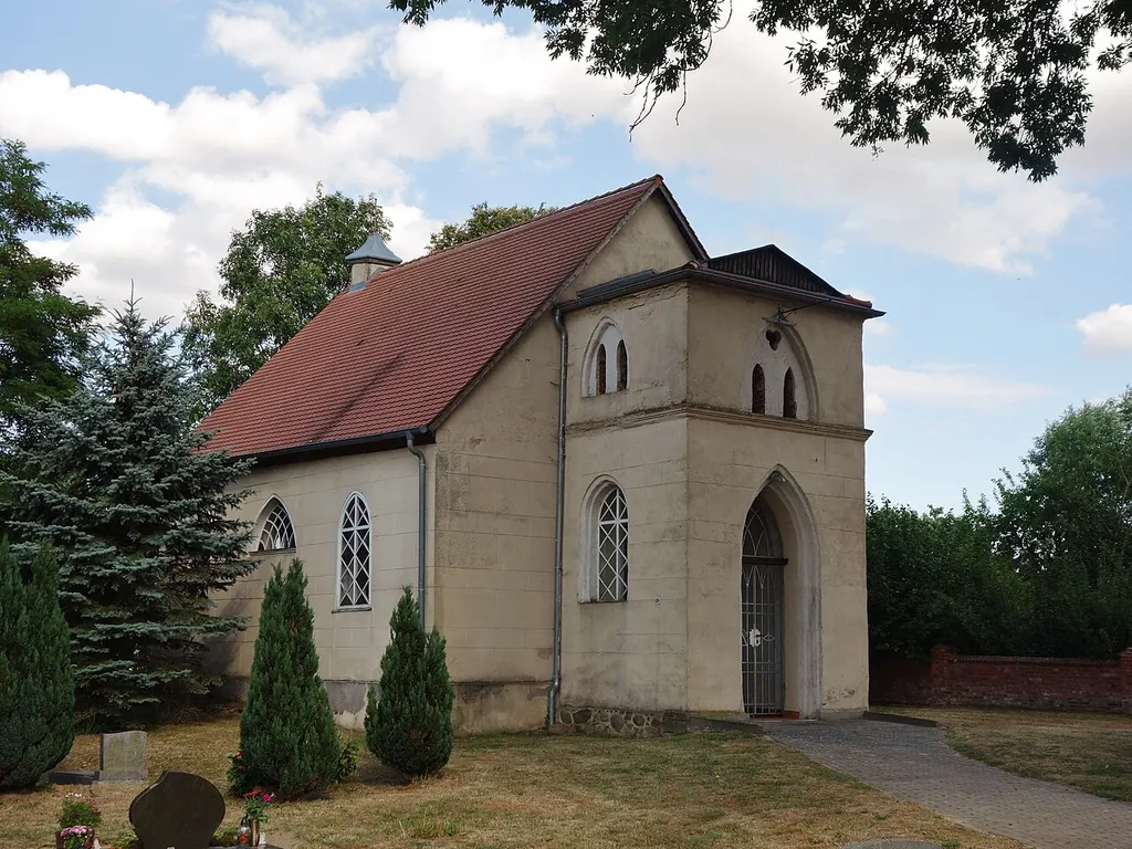 West-north-western view of the church in Kutzerow , Uckerland municipality, Uckermark district, Brandenburg state, Germany