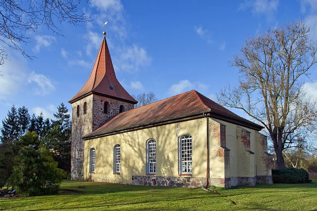 Church of the small village Rebenstorf (district Lüchow-Dannenberg, northern Germany).