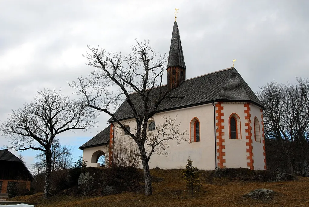 Subsidiary church Saint Nicholas at Sankt Nikolai, municipality Keutschach am See, district Klagenfurt Land, Carinthia, Austria, EU