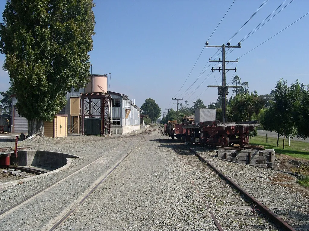 Yard of the Pleasant Point Museum and Railway, South Island New Zealand