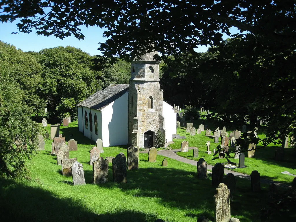 St Peter's parish church, Camerton, Cumbria, seen from the west
