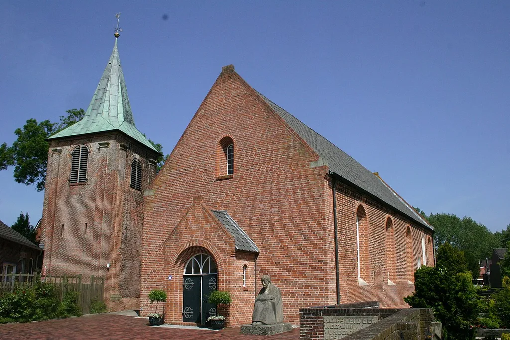 Historic church in Bingum, district of Leer, East Frisia, Germany