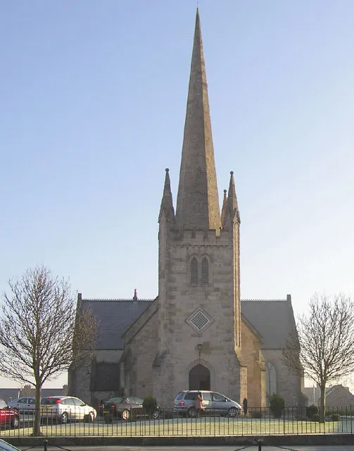 St Lauren's Parish Church, Cookstown. It is on the main road, opposite the junction with the Omagh Road.