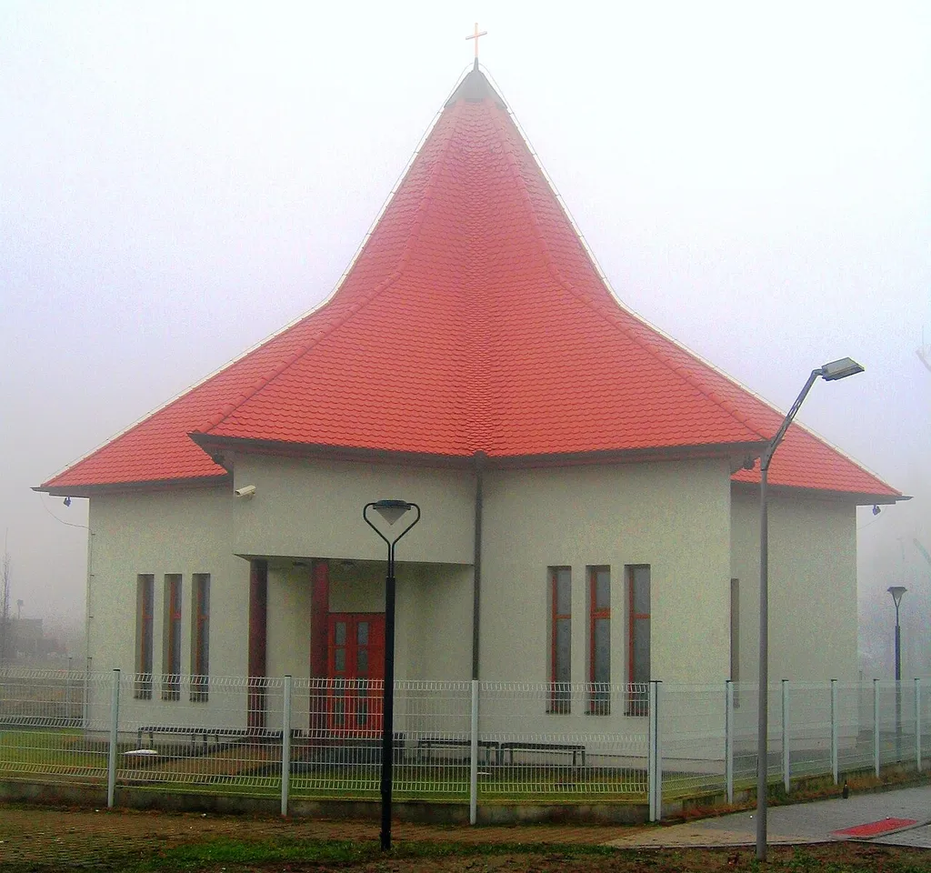 St. Charles Borromeo Church in Pisek (Czech Republic), built in 2000 in the form of six-pointed star