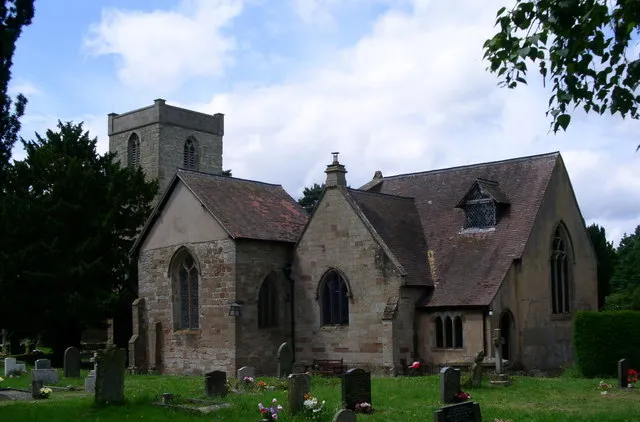 St Peters church Droitwich. A green oasis in the midst of modern housing in this ancient town