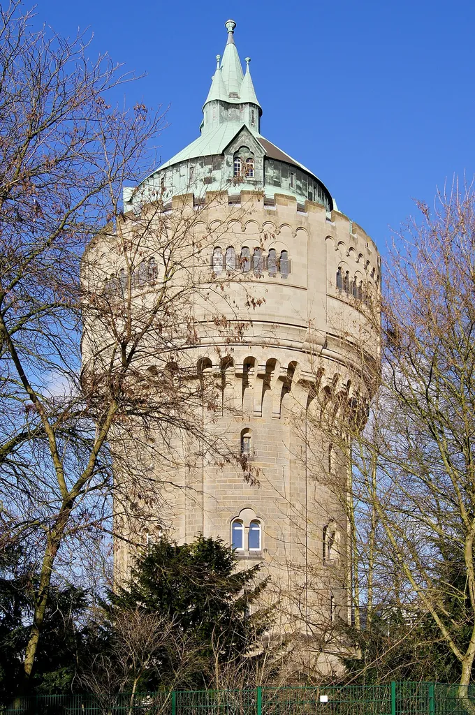 The water tower "Auf der Geist" in Münster, Westphalia. The water tower was build from 1900 to 1903. The architects were Merkens and Drießen.