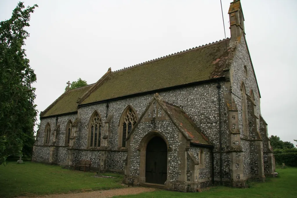 Christ Church parish church, Fulmodeston, Norfolk, seen from north-northwest