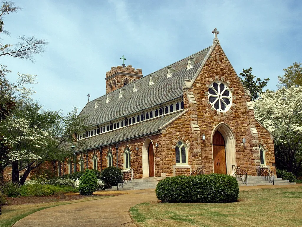 Grace Episcopal Church in Anniston, Alabama, listed on the National Register of Historic Places