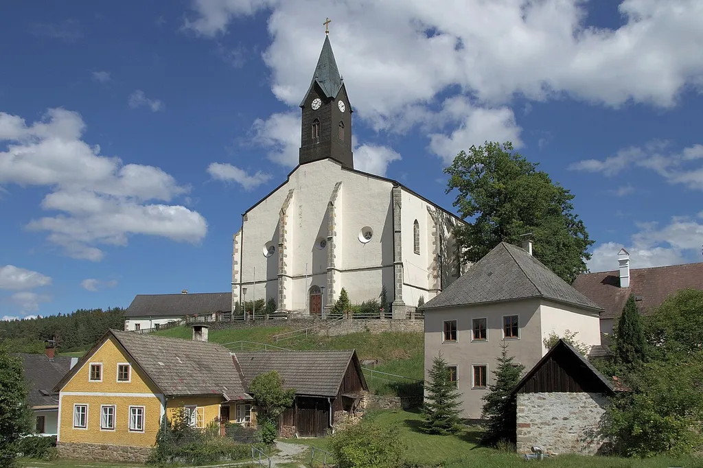 St. Wolfgang near Weitra with parish church.