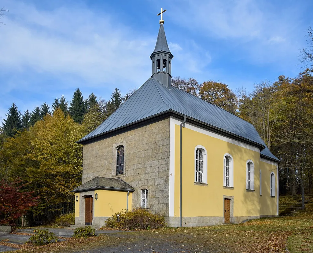 The Catholic pilgrimage church Zum Gegeißelten Heiland at the "Golden Road" to Bohemia, today Czech Republic.
