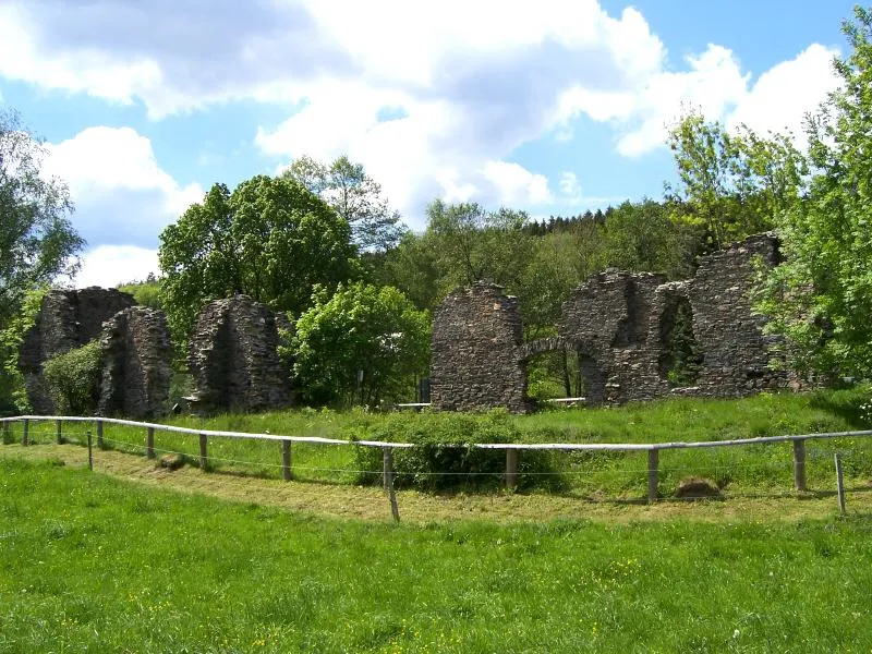 Ruine der Dudelskirche in Waschleithe