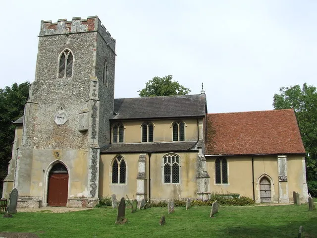 Church of St Mary in Witnesham, Suffolk, England. A Grade I listed medieval church.