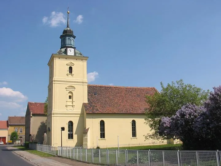 Church in Stülpe, a village (part) of the municipality Nuthe-Urstromtal in Brandenburg, Germany. The church was new built in 1689/1690
