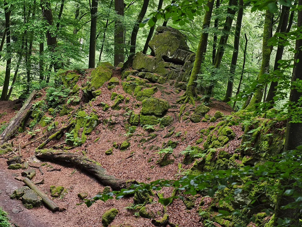 Die beeindruckende Sandsteinfelsenlandschaft der Teufelsschlucht im Naturpark Südeifel.