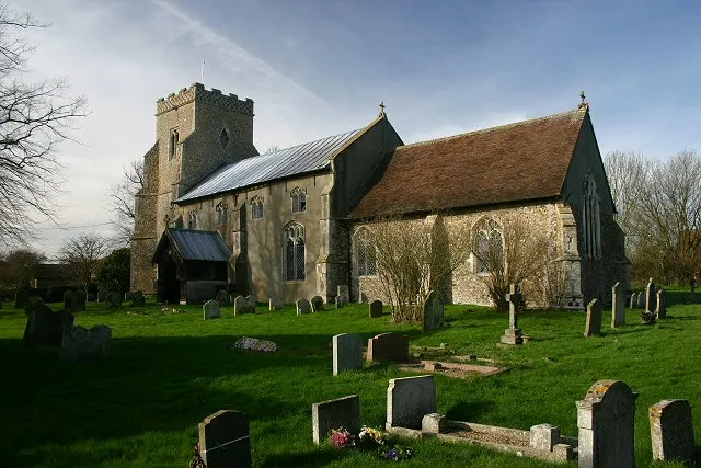 Church of St George in Wyverstone, Suffolk, England. A Grade I listed medieval church.