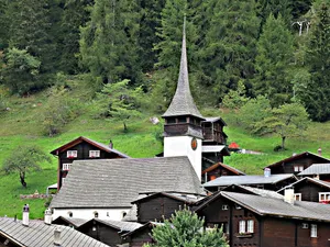 St. Theodul church with ossuary and cemetery