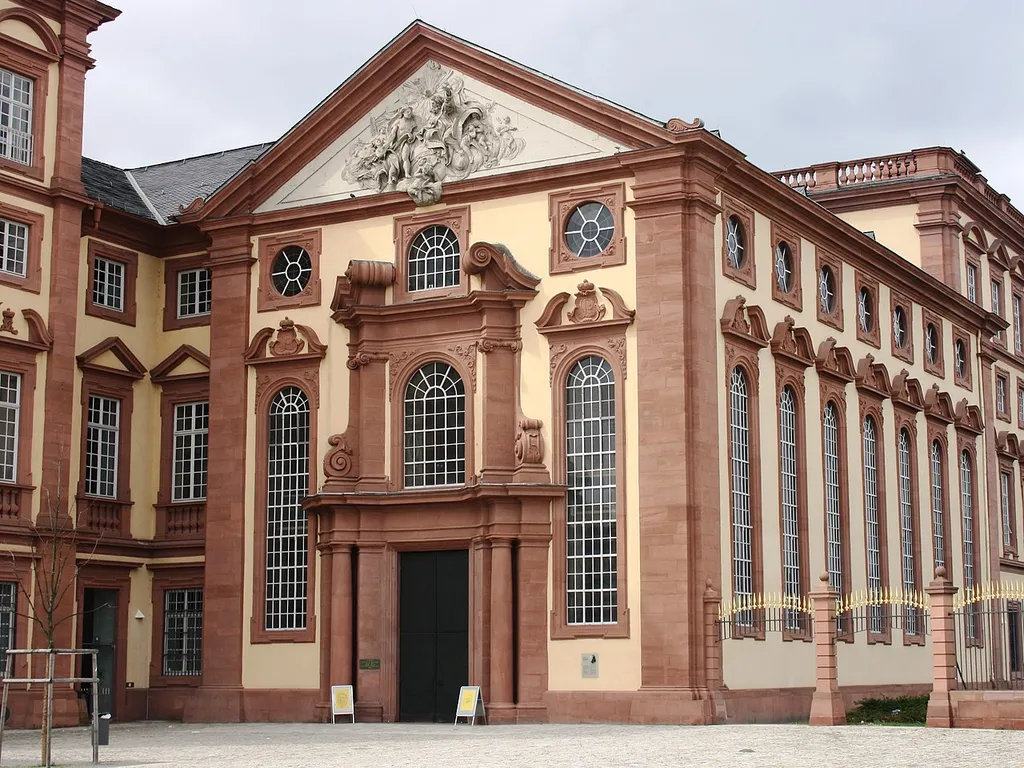 Mannheim, Germany. Palace church from East.