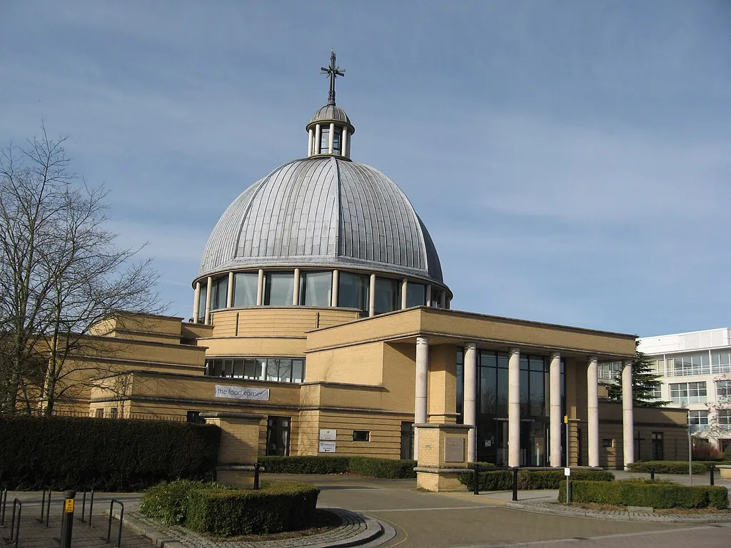 Church of Christ the Cornerstone, Saxon Gate, Milton Keynes, seen from the east
