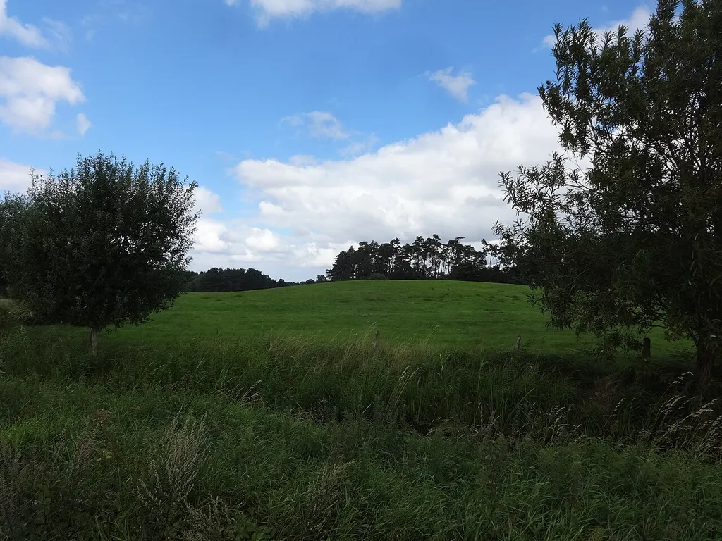 Turmügel der Burg Ekberg in Segebadenhau, ein Ortsteil der Gemeinde Sundhagen in Mecklenburg-Vorpommern