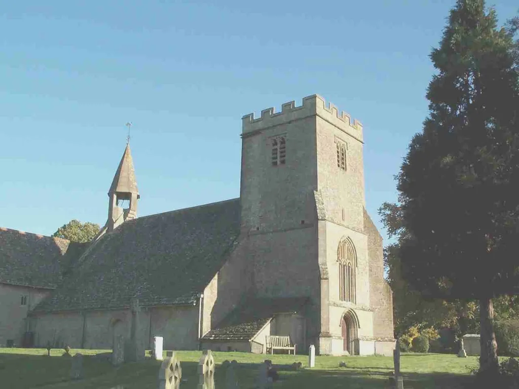Taken from the churchyard as it slopes down to the River Thames, this is a view of St.Mary's church in Castle Eaton, Wiltshire.