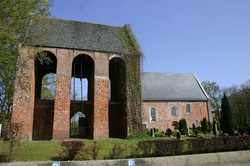 Historic church in Weene, district of Aurich, East Frisia, Germany