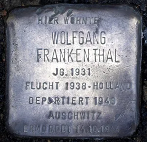 Stolperstein dedicated to Wolfgang Frankenthal