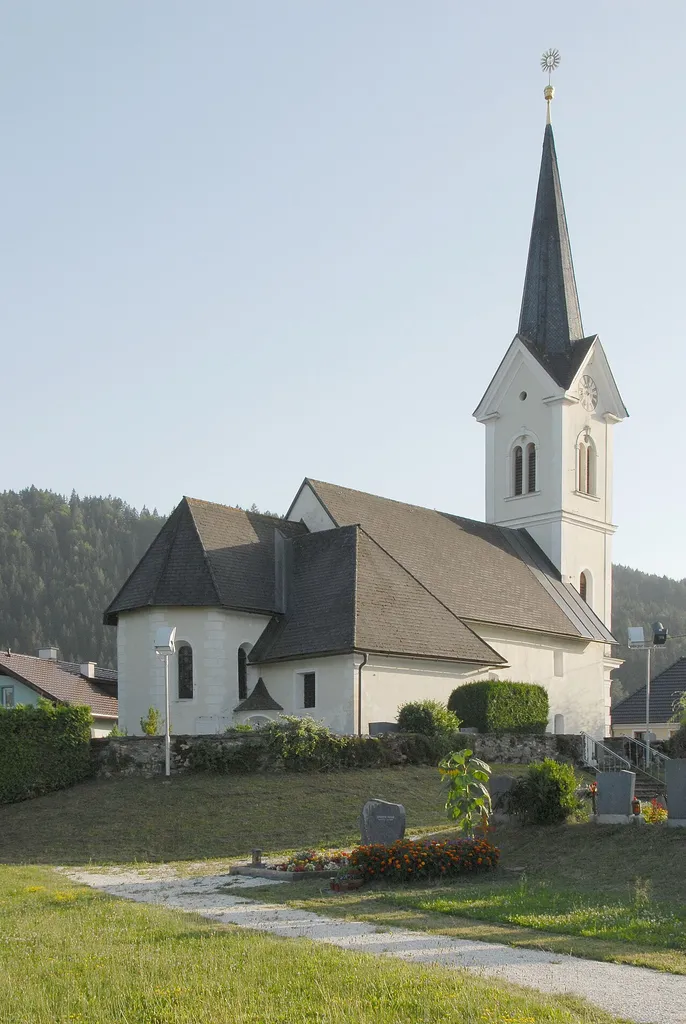Parish church Saint Radegund at Radweg, municipality Feldkirchen in Kärnten, district Feldkirchen, Carinthia, Austria, EU