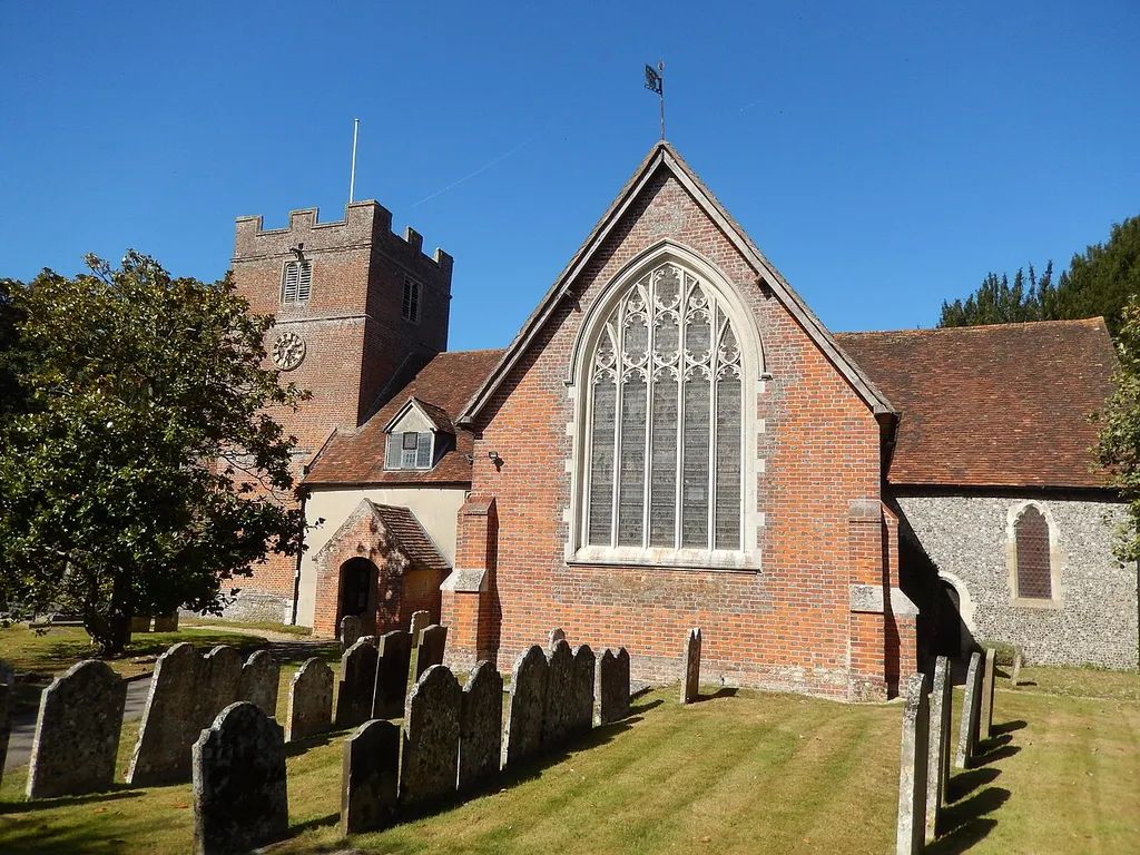 St James' church, Bramley, Hampshire. View from the south.