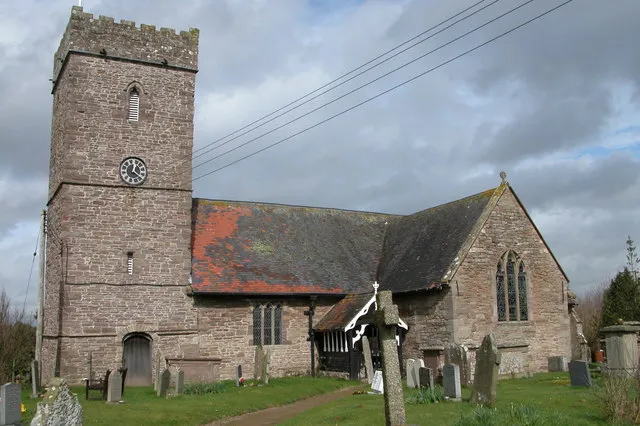 Parish church of St Mary the Virgin, King's Pyon, Herefordshire, seen from the south