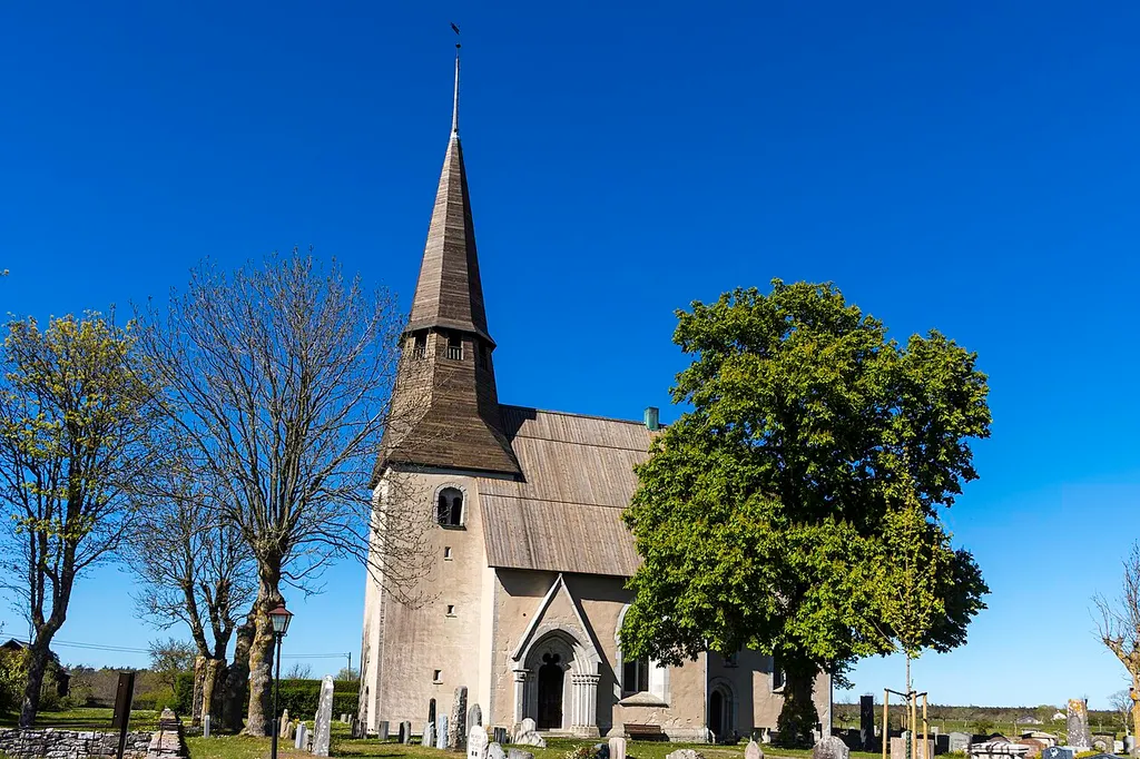 Igrexa medieval de Ardre, na illa sueca de Gotland.