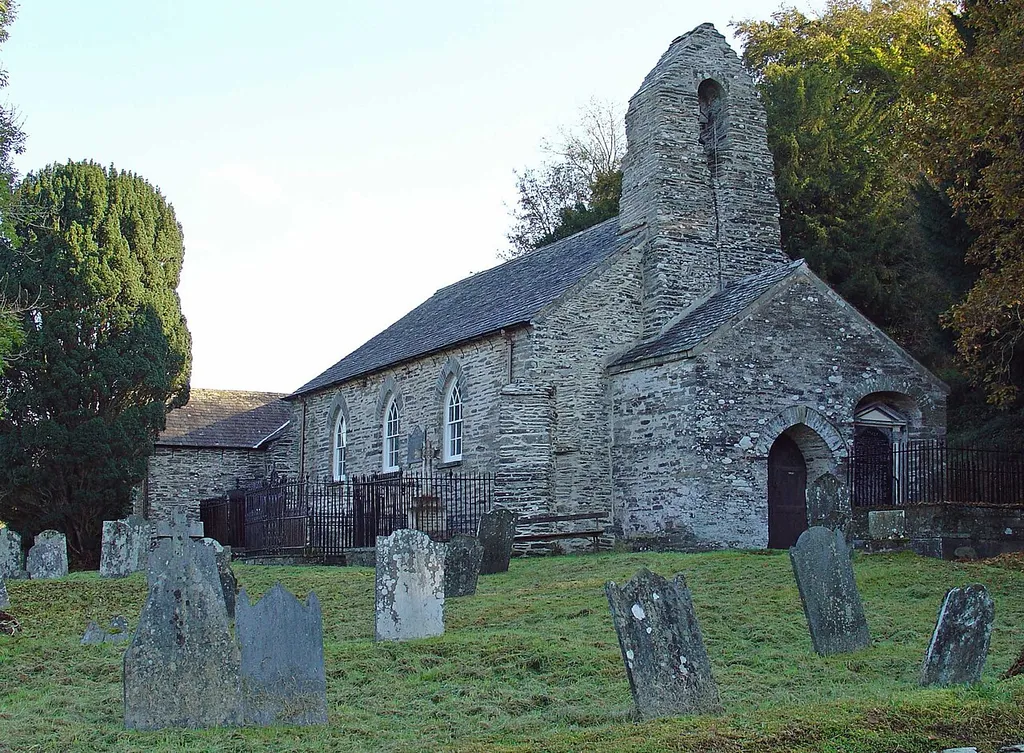 The old parish church of Manordeifi, Pembrokeshire, Wales.