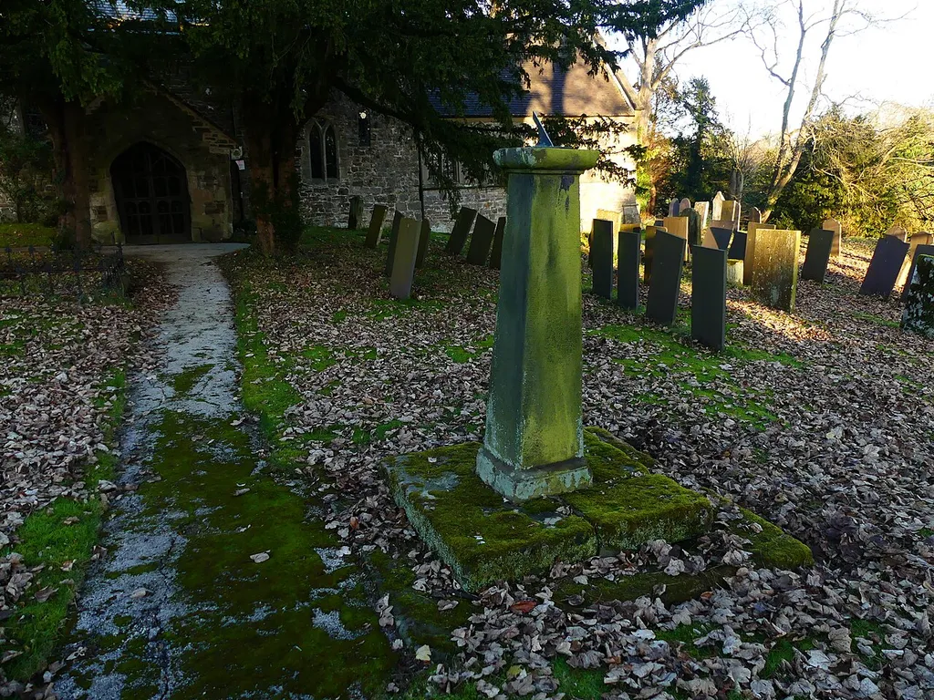 Grade II listed sundial in the churchyard of St Leonard's Church, Thorpe, Derbyshire. Listed as "Sundial in churchyard, 10 yards south of south porch". .mw-parser-output .messagebox{margin:4px 0;width:auto;border-collapse:collapse;border:2px solid var(--border-color-progressive,#6485d1);background-color:var(--background-color-neutral-subtle,#fbfcff);color:var(--color-base,#202122);box-sizing:border-box;border-inline-start-width:8px}.mw-parser-output .messagebox.mbox-small{font-size:88%;line-height:1.25em}.mw-parser-output .mbox-warning,.mw-parser-output .mbox-speedy{border:2px solid var(--border-color-error,#b22222);background:var(--background-color-error-subtle,#ffdbdb);border-inline-start-width:8px}.mw-parser-output .mbox-serious,.mw-parser-output .mbox-delete,.mw-parser-output .mbox-stop{border:2px solid var(--border-color-error,#b22222);border-inline-start-width:8px}.mw-parser-output .mbox-issue,.mw-parser-output .mbox-content{border:2px solid #f28500;background:var(--background-color-warning-subtle,#ffe);border-inline-start-width:8px}.mw-parser-output .mbox-query,.mw-parser-output .mbox-style{border:2px solid #f4c430;background:var(--background-color-warning-subtle,#ffe);border-inline-start-width:8px}.mw-parser-output .mbox-shit{border:2px solid #960;border-inline-start-width:8px}.mw-parser-output .mbox-license{border:2px solid #88a;border-inline-start-width:initial}.mw-parser-output .mbox-legal{border:2px solid var(--border-color-notice,#666);background:var(--background-color-base,#fff);border-inline-start-width:8px}.mw-parser-output .mbox-honor{border:2px solid #ca3;background:var(--background-color-warning-subtle,#fcf4db);border-inline-start-width:8px}.mw-parser-output .mbox-growth{border:2px solid #8d4;background:var(--background-color-success-subtle,#d5fdf4);border-inline-start-width:8px}.mw-parser-output .mbox-move{border:2px solid #93c;border-inline-start-width:8px}.mw-parser-output .mbox-protection,.mw-parser-output .mbox-message{border:2px solid var(--