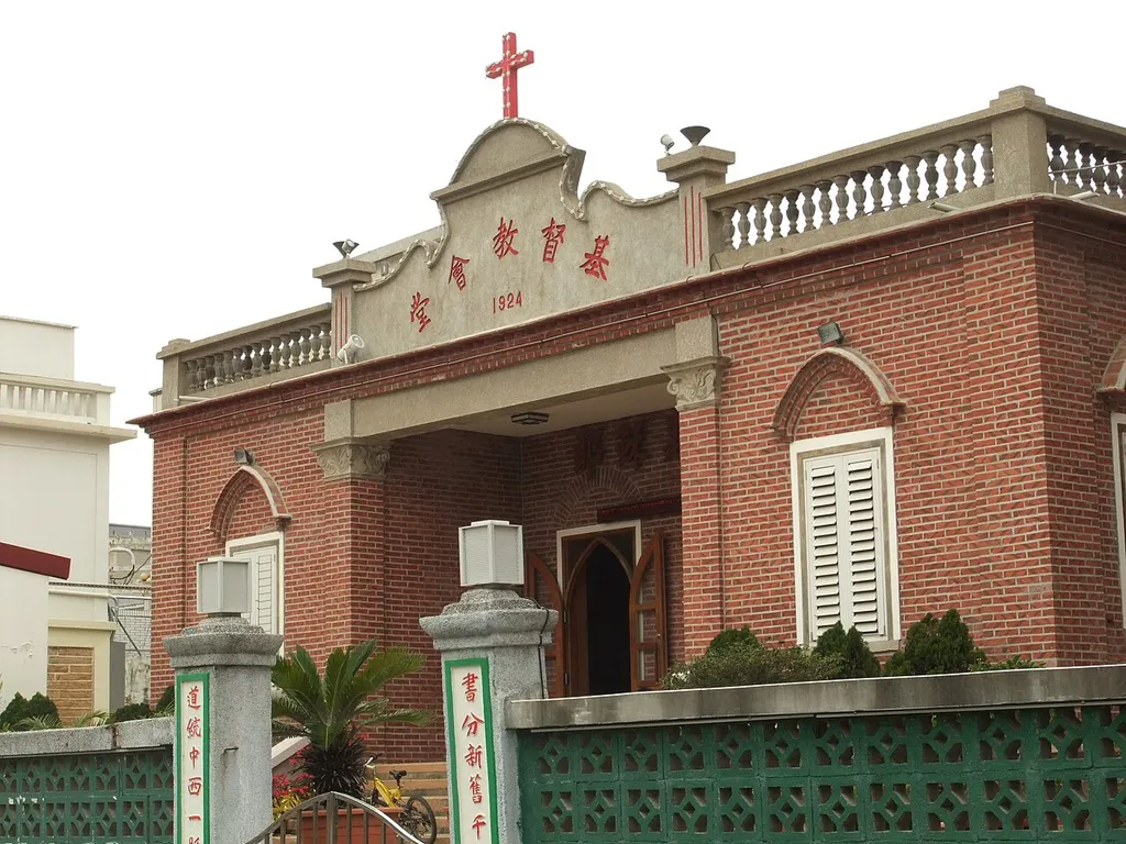 The protestant church in Jincheng Town, Kinmen.