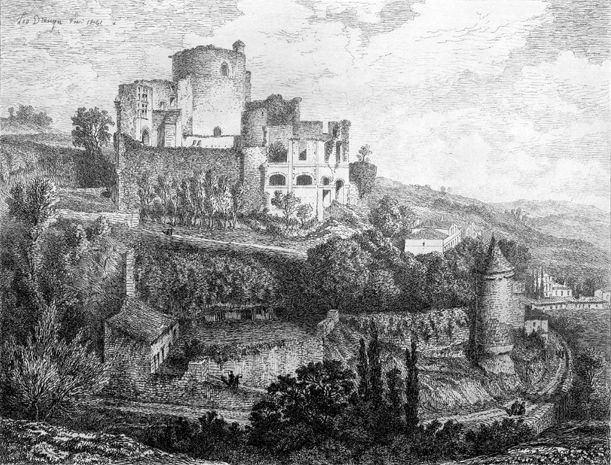 Vue du château de Langoiran depuis le nord ouest