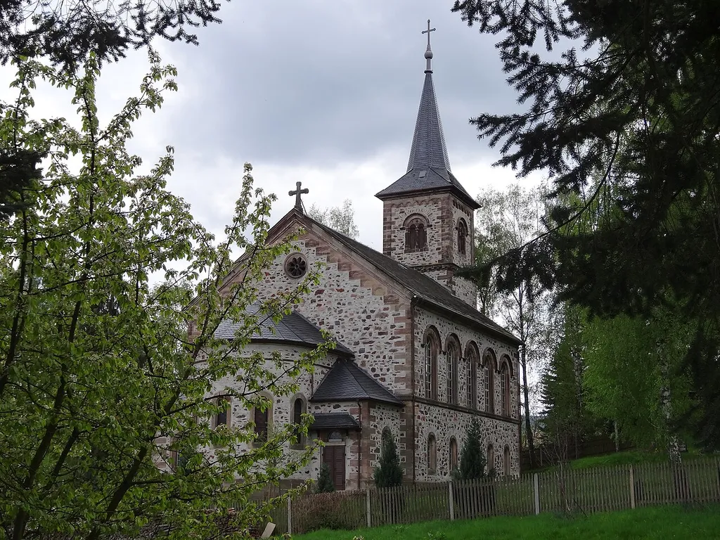 Curch in Pennewitz, Thuringia, Germany