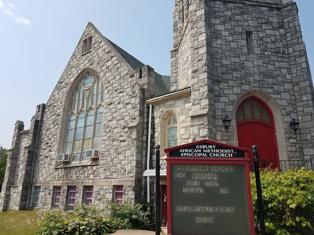 Photo of Asbury African Methodist Episcopal Church taken on July 3, 2018