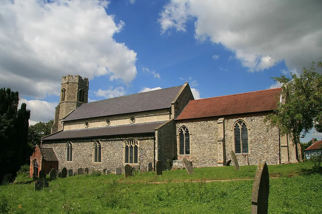 St Peter's parish church, Billingford, Norfolk, seen from the south