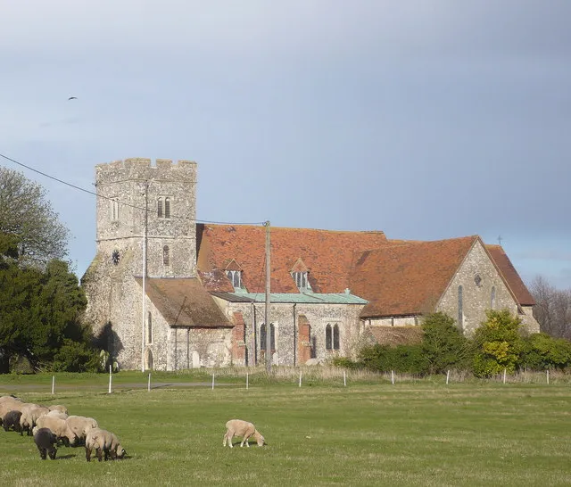 Church of St. Mary, Teynham Viewed from the footpath that runs southwards from the church.