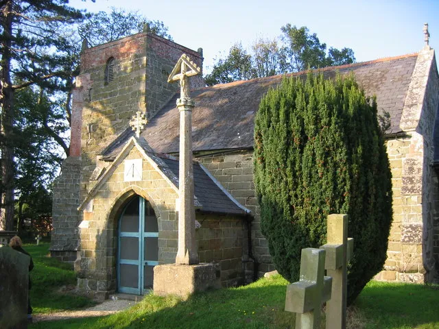Nave, west tower and south porch of St Margaret's parish church, Somersby, Lincolnshire, seen form the southeast