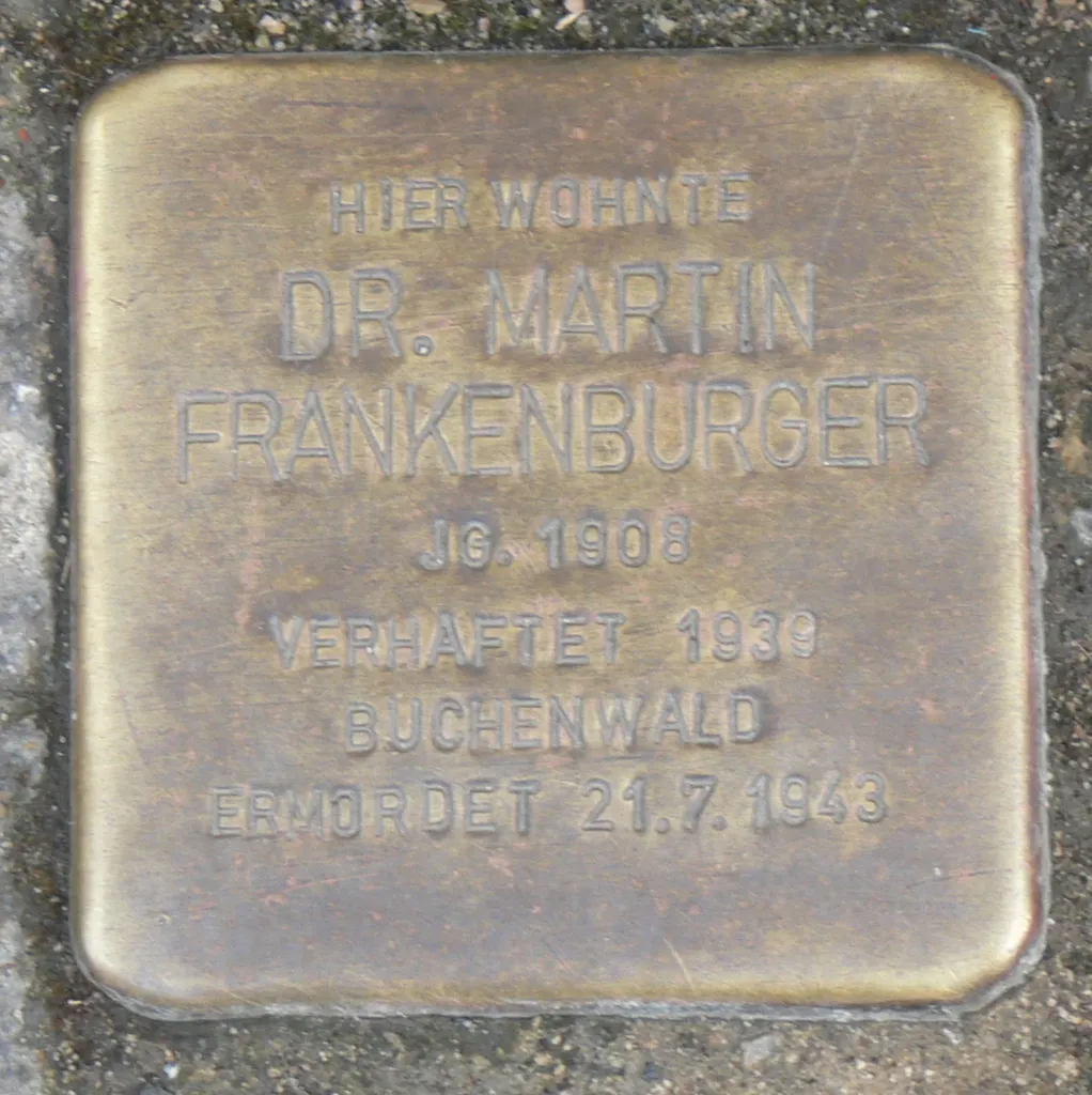 Stolperstein dedicated to Martin Frankenburger