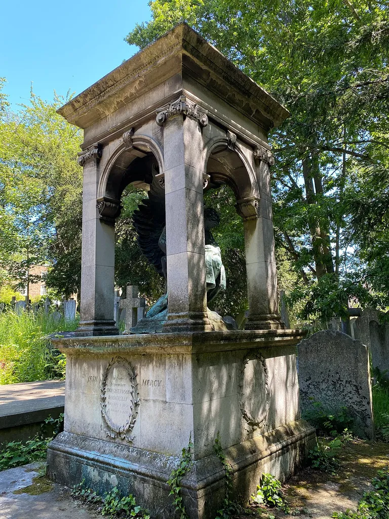 The tomb of Eve Hammersley in the additional burial ground of St John-at-Hampstead on Church Row, Hampstead .mw-parser-output .messagebox{margin:4px 0;width:auto;border-collapse:collapse;border:2px solid var(--border-color-progressive,#6485d1);background-color:var(--background-color-neutral-subtle,#fbfcff);color:var(--color-base,#202122);box-sizing:border-box;border-inline-start-width:8px}.mw-parser-output .messagebox.mbox-small{font-size:88%;line-height:1.25em}.mw-parser-output .mbox-warning,.mw-parser-output .mbox-speedy{border:2px solid var(--border-color-error,#b22222);background:var(--background-color-error-subtle,#ffdbdb);border-inline-start-width:8px}.mw-parser-output .mbox-serious,.mw-parser-output .mbox-delete,.mw-parser-output .mbox-stop{border:2px solid var(--border-color-error,#b22222);border-inline-start-width:8px}.mw-parser-output .mbox-issue,.mw-parser-output .mbox-content{border:2px solid #f28500;background:var(--background-color-warning-subtle,#ffe);border-inline-start-width:8px}.mw-parser-output .mbox-query,.mw-parser-output .mbox-style{border:2px solid #f4c430;background:var(--background-color-warning-subtle,#ffe);border-inline-start-width:8px}.mw-parser-output .mbox-shit{border:2px solid #960;border-inline-start-width:8px}.mw-parser-output .mbox-license{border:2px solid #88a;border-inline-start-width:initial}.mw-parser-output .mbox-legal{border:2px solid var(--border-color-notice,#666);background:var(--background-color-base,#fff);border-inline-start-width:8px}.mw-parser-output .mbox-honor{border:2px solid #ca3;background:var(--background-color-warning-subtle,#fcf4db);border-inline-start-width:8px}.mw-parser-output .mbox-growth{border:2px solid #8d4;background:var(--background-color-success-subtle,#d5fdf4);border-inline-start-width:8px}.mw-parser-output .mbox-move{border:2px solid #93c;border-inline-start-width:8px}.mw-parser-output .mbox-protection,.mw-parser-output .mbox-message{border:2px solid var(--border-color-base,#aaa);border-inline-start-