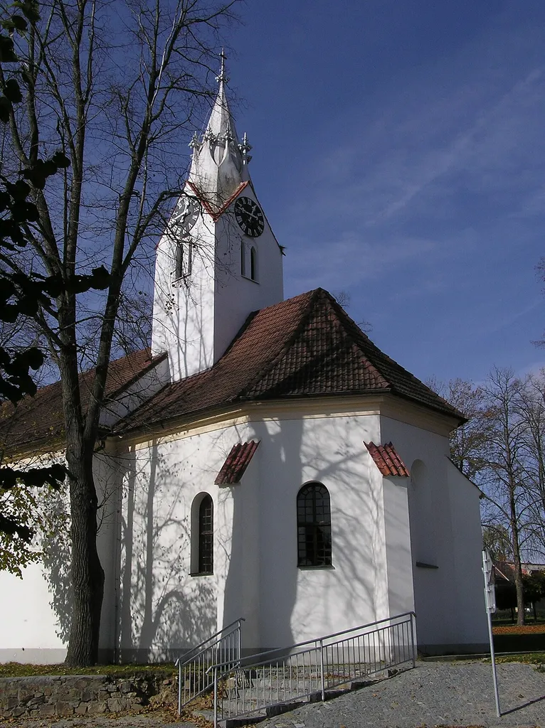 Church of the Nativity of the Virgin Mary in Dolní Bukovsko, České Budějovice District, Czech Republic.