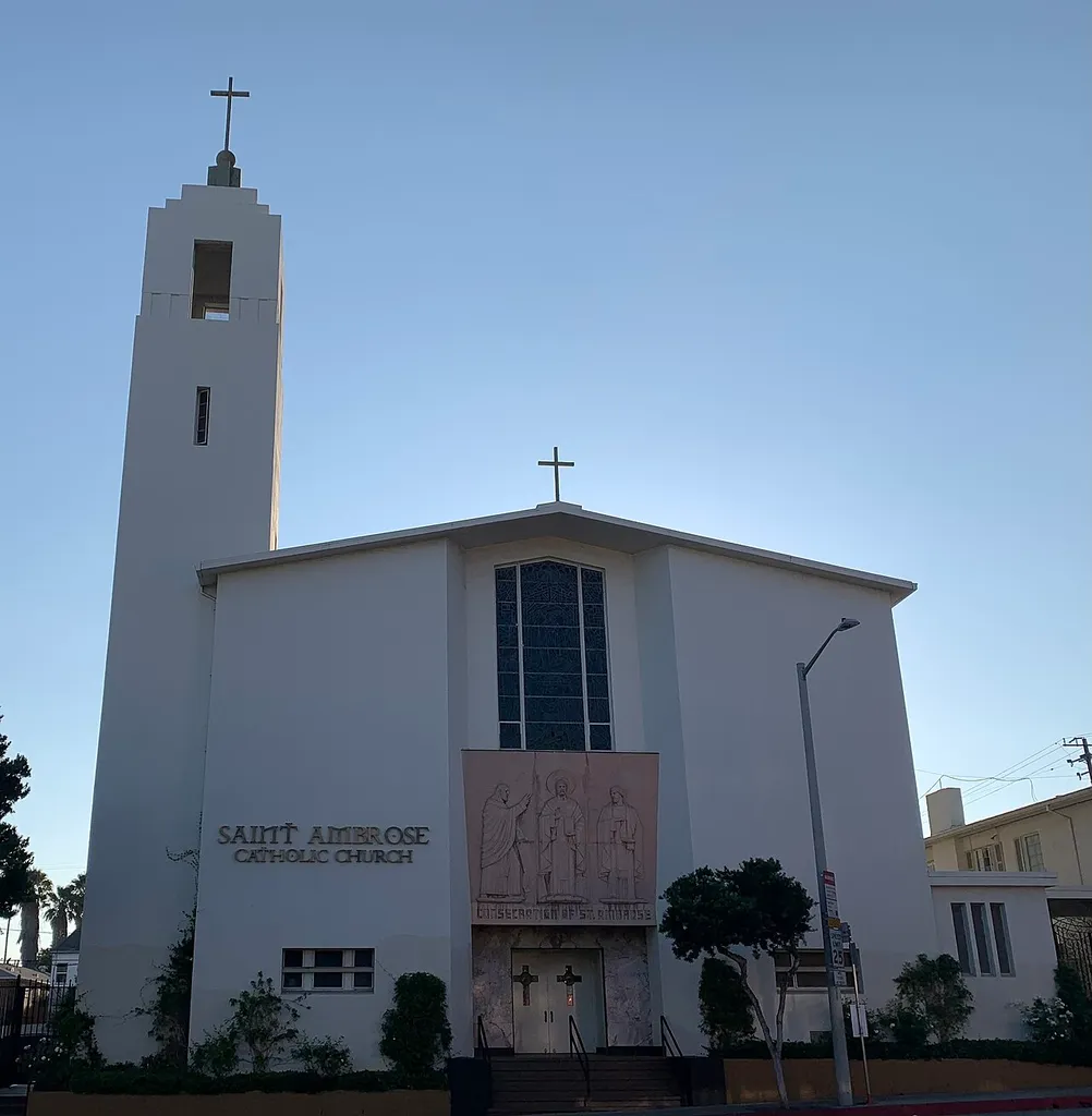 Saint Ambrose Church in West Hollywood, California, United States as of July 2021.