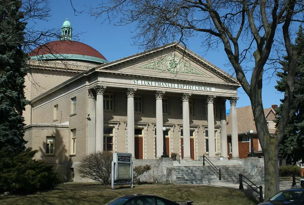 Second Church of Christ Scientist, Milwaukee Wisconsin, National Register of Historic Places. At this time, Saint Luke Emanuel Baptist Church.